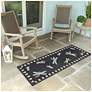 1_Liora Manne Frontporch Dragonfly Indoor/Outdoor Mat Midnight 2'x5'