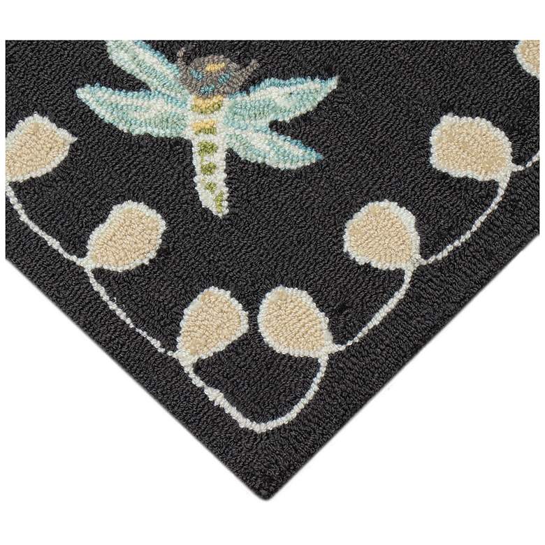 Image 5 Liora Manne Frontporch Dragonfly Indoor/Outdoor Mat Midnight 2'x5' more views
