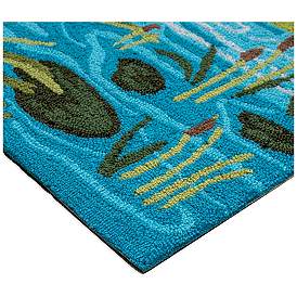 Image5 of Liora Manne Frontporch Egret Indoor/Outdoor Mat Lake 2'6"x4' more views