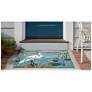 Liora Manne Frontporch Egret Indoor/Outdoor Mat Lake 2'6"x4'
