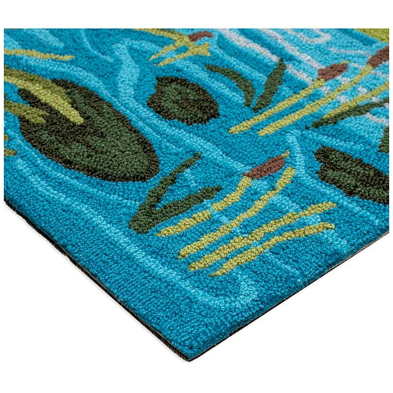 Image 5 Liora Manne Frontporch Egret Indoor/Outdoor Mat Lake 2'x5' more views