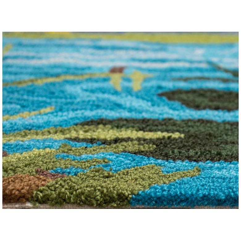 Image 6 Liora Manne Frontporch Egret Indoor/Outdoor Mat Lake 2'x5' more views