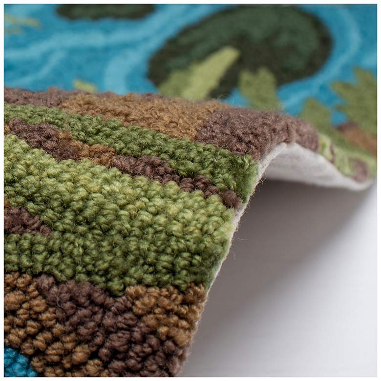 Image 7 Liora Manne Frontporch Egret Indoor/Outdoor Mat Lake 2'x5' more views