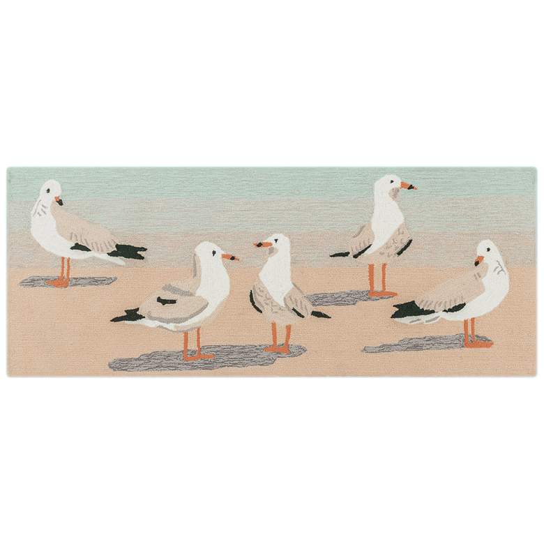 Image 2 Liora Manne Frontporch Gulls Indoor/Outdoor Mat Sand 2'x5'
