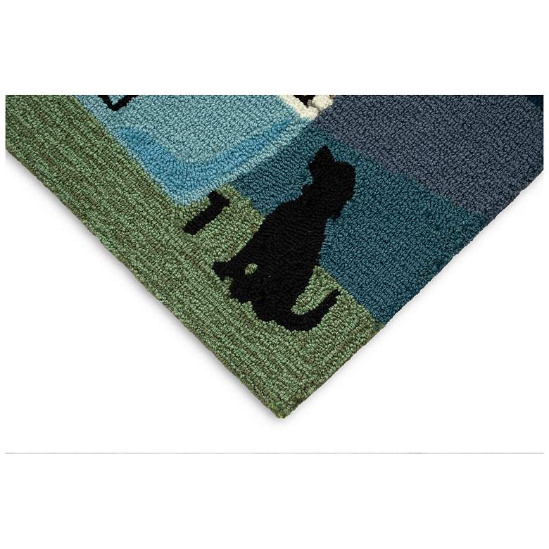 Image 6 Liora Manne Frontporch Happy Camper Indoor/Outdoor Mat Night 1'8"x2'6" more views