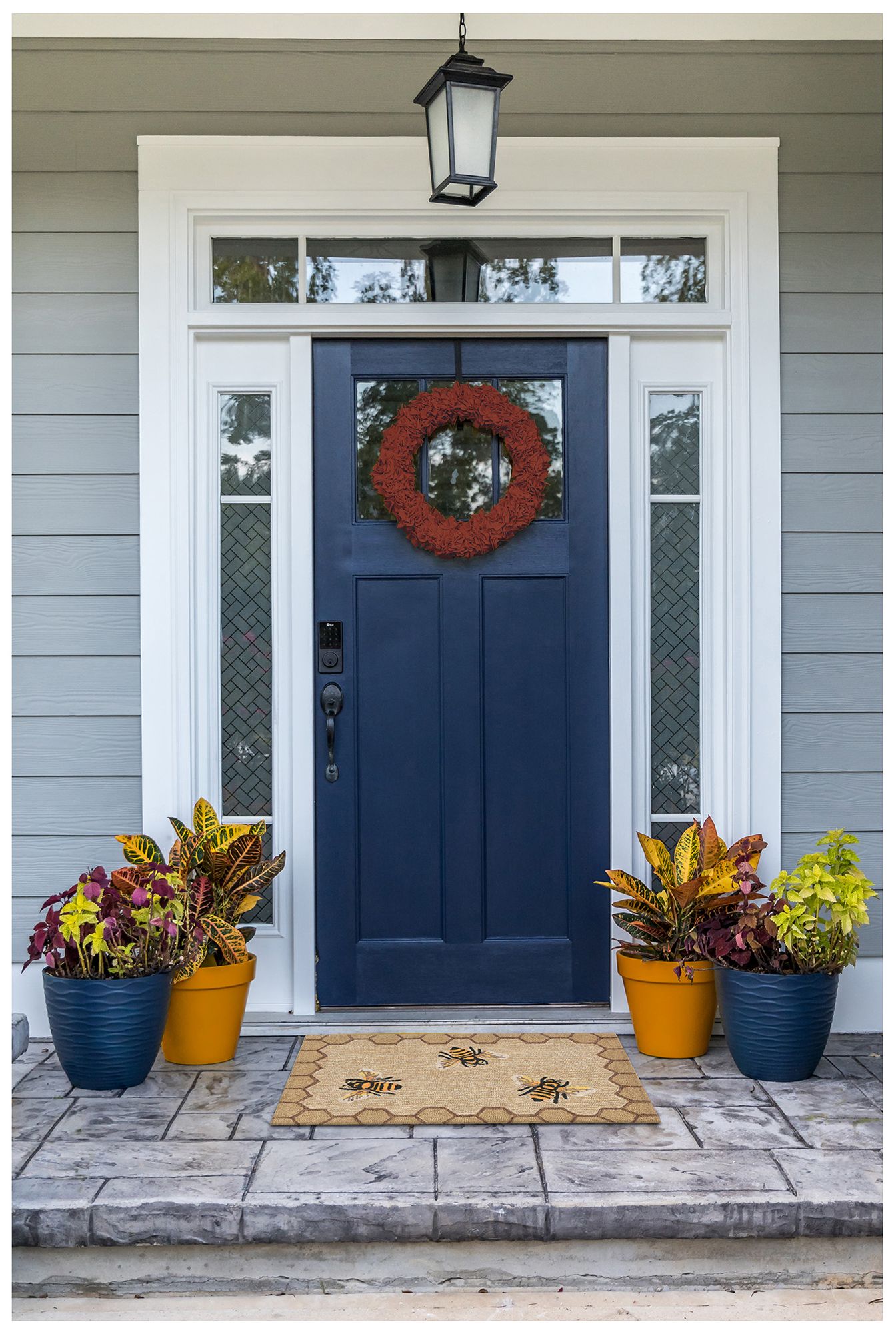 Thumbnail3 of Liora Manne Frontporch Honeycomb Bee Indoor/Outdoor Mat Natural 1'8"x2'6" more views