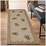1_Liora Manne Frontporch Honeycomb Bee Indoor/Outdoor Mat Natural 2'x5'