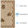 4_Liora Manne Frontporch Honeycomb Bee Indoor/Outdoor Mat Natural 2'x5' more views
