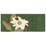 2_Liora Manne Frontporch Ladybugs Indoor/Outdoor Mat Green 2'x5'