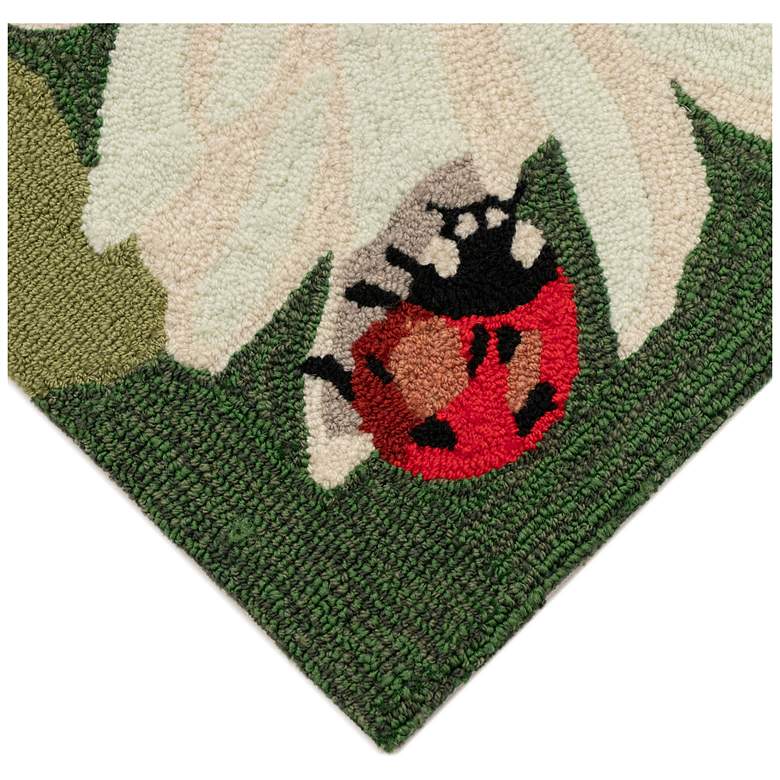 Image 5 Liora Manne Frontporch Ladybugs Indoor/Outdoor Mat Green 2'x5' more views