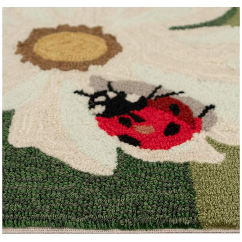 Image 6 Liora Manne Frontporch Ladybugs Indoor/Outdoor Mat Green 2'x5' more views