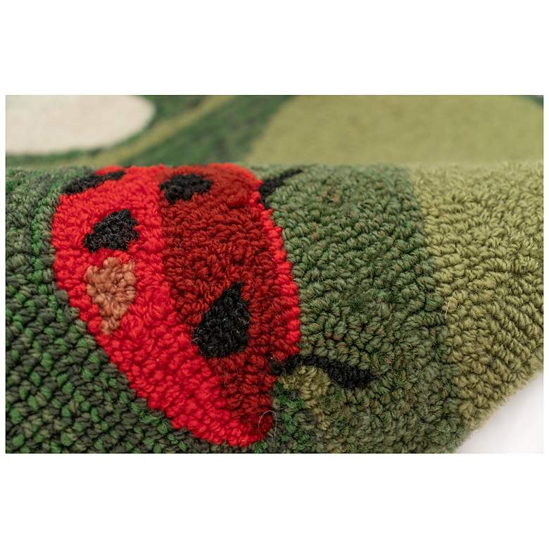 Image 7 Liora Manne Frontporch Ladybugs Indoor/Outdoor Mat Green 2'x5' more views