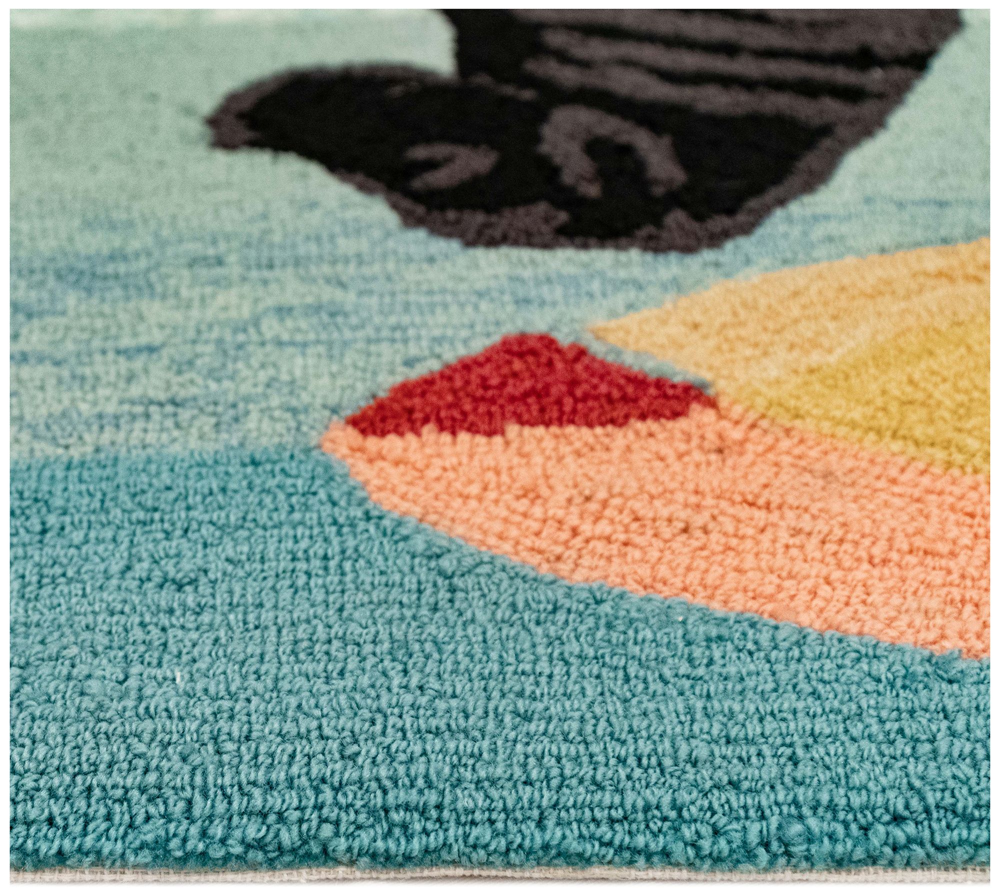 Liora Manne Frontporch Parasol And Pup Indoor/Outdoor Mat Multi 2'x3'