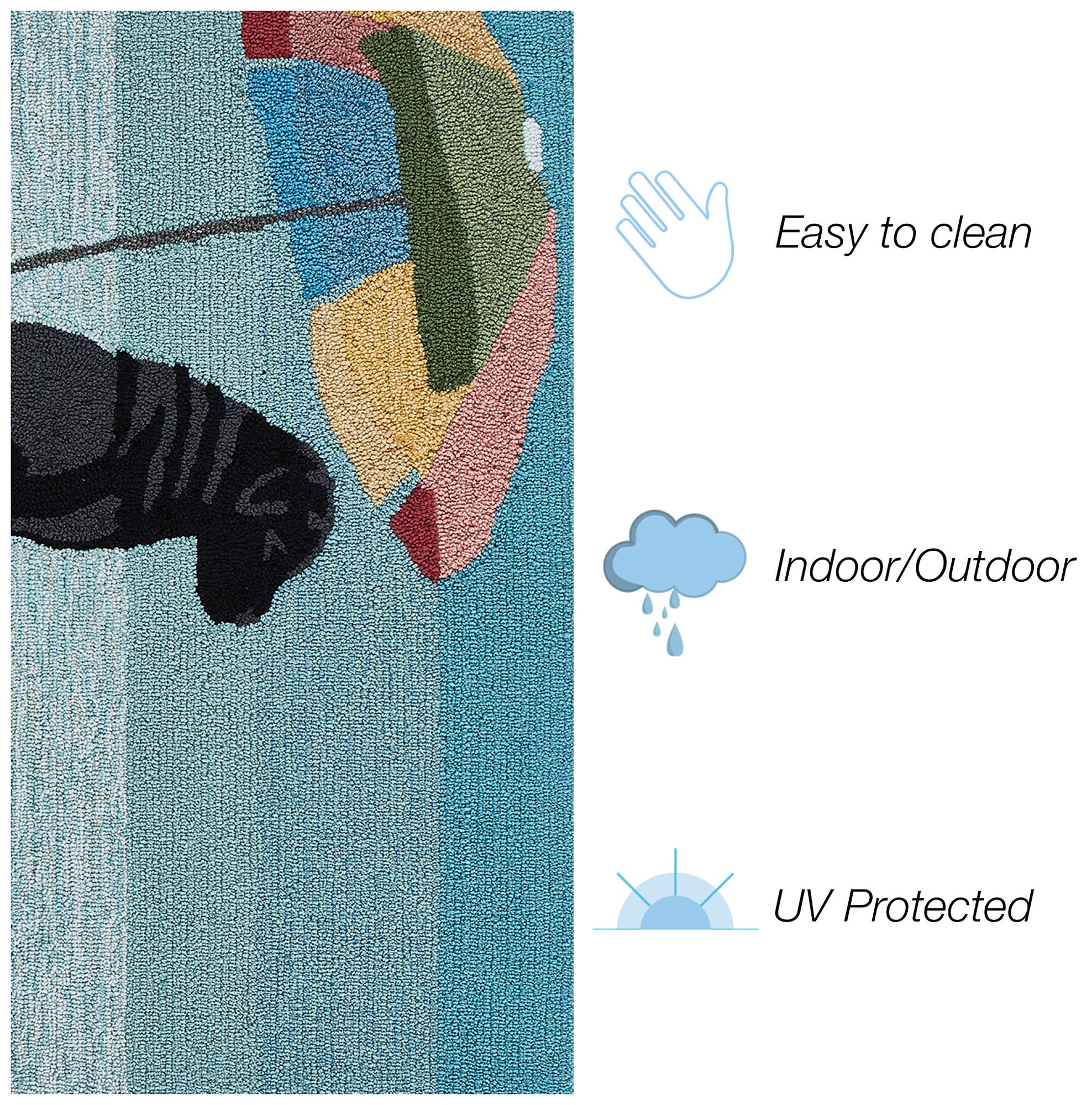 Image 3 Liora Manne Frontporch Parasol And Pup Indoor/Outdoor Mat Multi 2'x5 more views