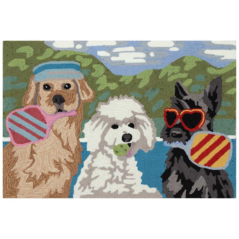 Image 1 Liora Manne Frontporch Pickled Pups Indoor/Outdoor Mat Multi 2'x3'