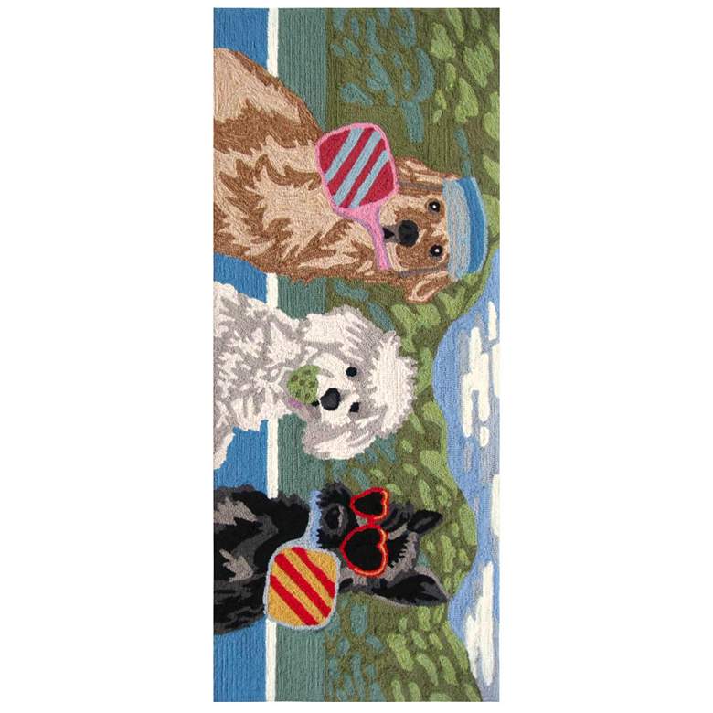 Image 2 Liora Manne Frontporch Pickled Pups Indoor/Outdoor Mat Multi 2'x5'