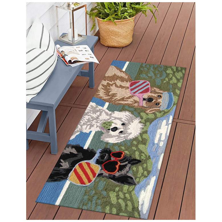 Image 3 Liora Manne Frontporch Pickled Pups Indoor/Outdoor Mat Multi 2'x5' more views