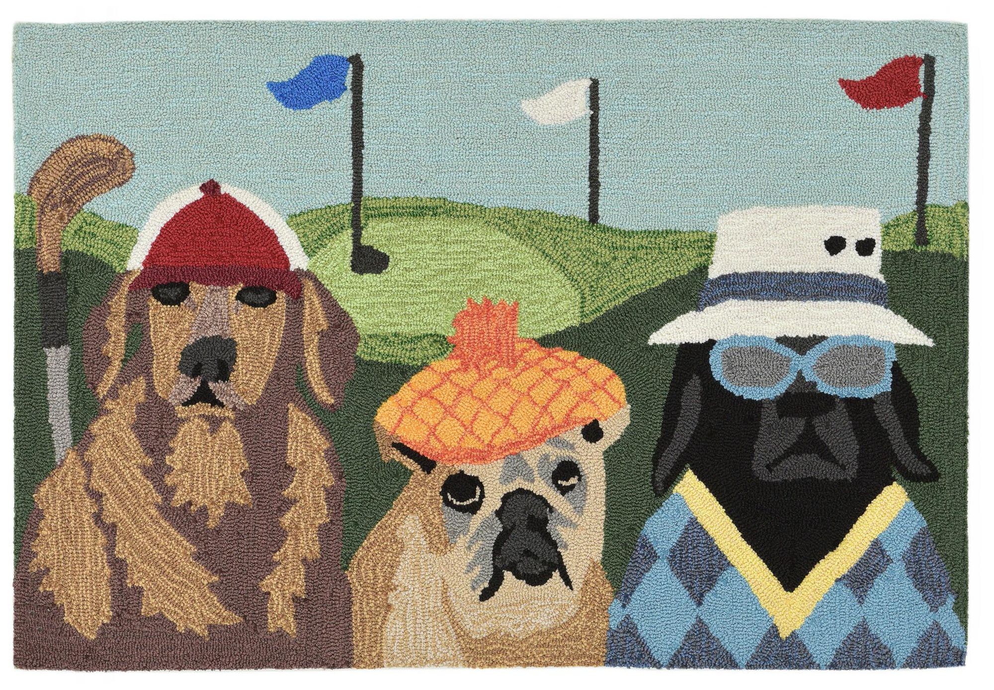 Image 2 Liora Manne Frontporch Putts & Mutts Indoor/Outdoor Mat Multi 1'8&q