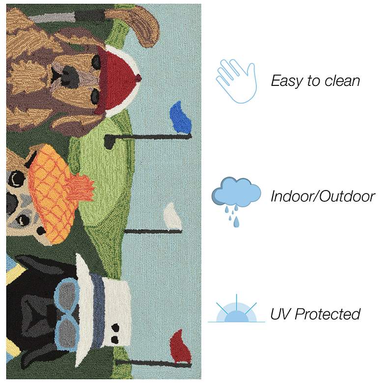 Image 3 Liora Manne Frontporch Putts & Mutts Indoor/Outdoor Mat Multi 1'8"x2'6" more views