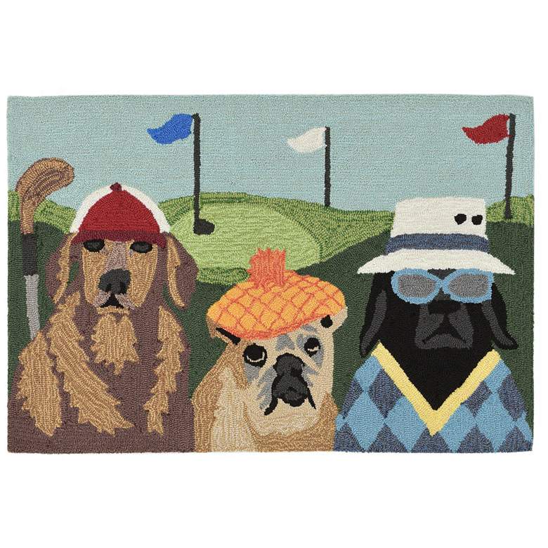 Image 1 Liora Manne Frontporch Putts & Mutts Indoor/Outdoor Mat Multi 2'x3'