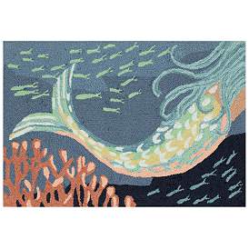 Image2 of Liora Manne Frontporch Siren Sighting Indoor/Outdoor Mat Ocean 2'x3'
