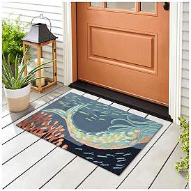 Image1 of Liora Manne Frontporch Siren Sighting Indoor/Outdoor Mat Ocean 2'x3'