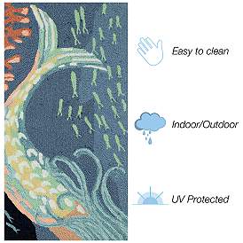 Image3 of Liora Manne Frontporch Siren Sighting Indoor/Outdoor Mat Ocean 2'x3' more views