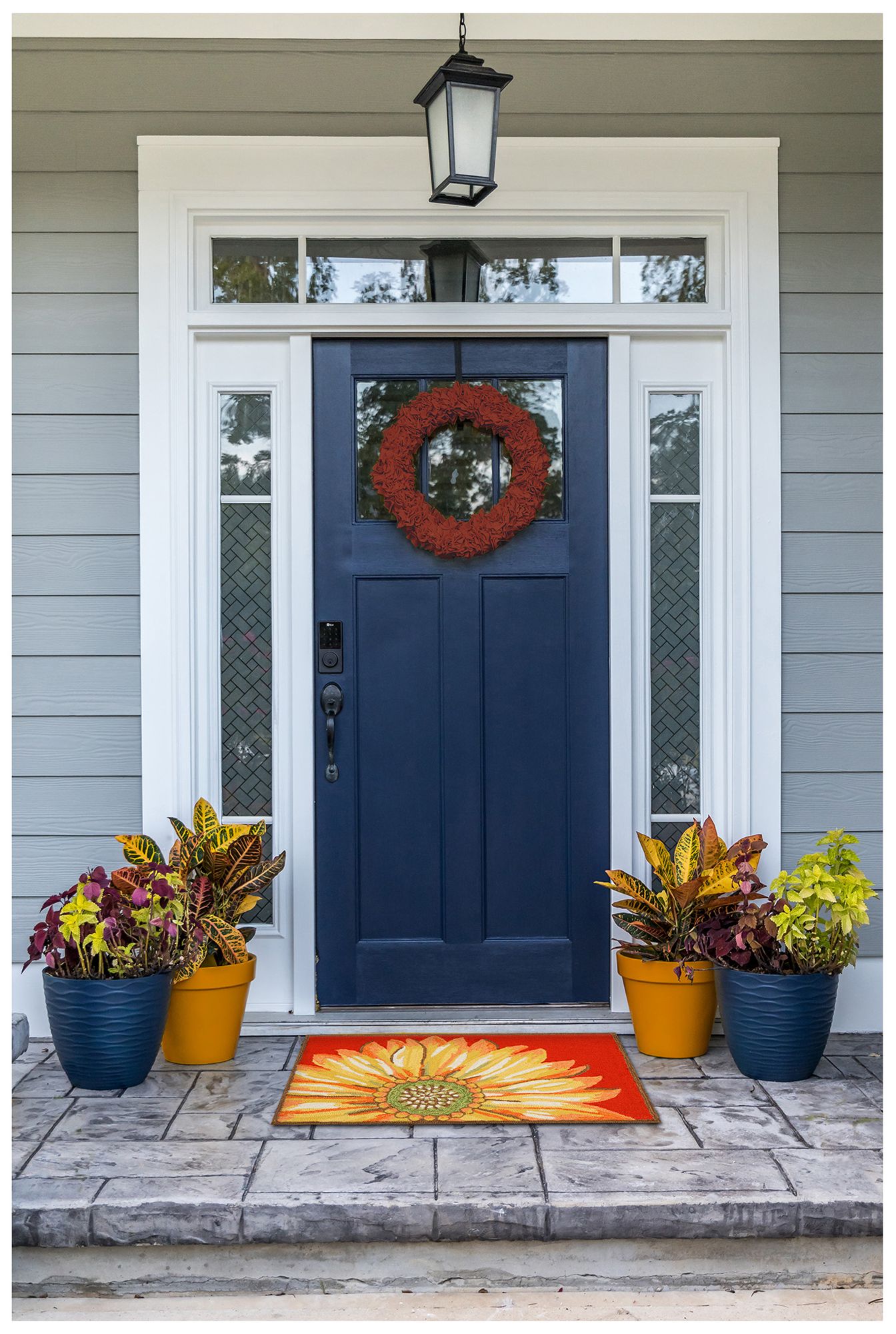 Image 3 Liora Manne Frontporch Sunflower Indoor/Outdoor Mat Red 1'8"x2' more views