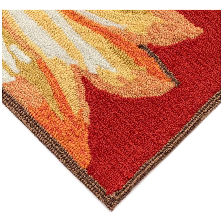 Image 6 Liora Manne Frontporch Sunflower Indoor/Outdoor Mat Red 1'8"x2'6" more views
