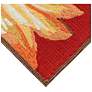 6_Liora Manne Frontporch Sunflower Indoor/Outdoor Mat Red 1'8"x2'6" more views