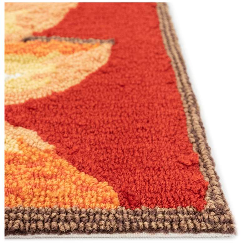 Image 7 Liora Manne Frontporch Sunflower Indoor/Outdoor Mat Red 1'8"x2'6" more views
