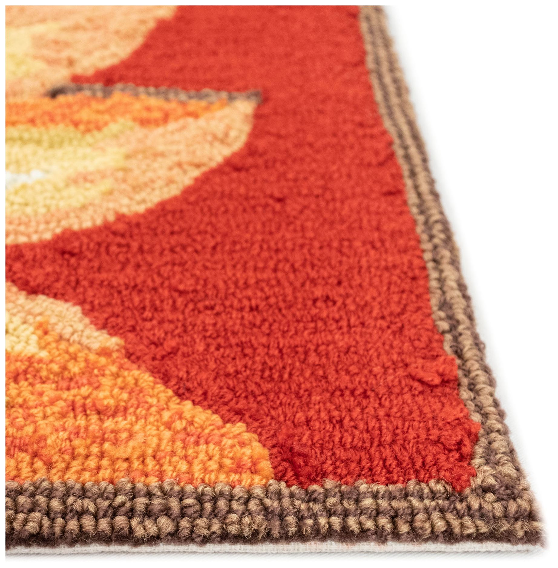Liora Manne Frontporch Sunflower Indoor/Outdoor Mat Red 2'x3'