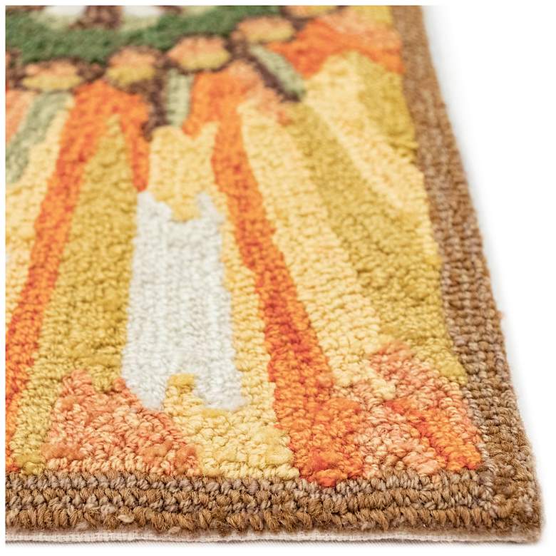 Image 7 Liora Manne Frontporch Sunflower Indoor/Outdoor Mat Yellow 3' Round more views