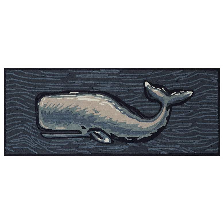 Image 1 Liora Manne Frontporch Whale Indoor/Outdoor Mat Ocean 2'x5'