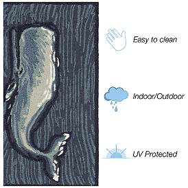 Image4 of Liora Manne Frontporch Whale Indoor/Outdoor Mat Ocean 2'x5' more views