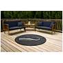 3_Liora Manne Frontporch Whale Indoor/Outdoor Mat Ocean 3' Round more views