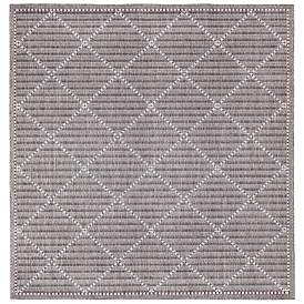 Image1 of Liora Manne Malibu Checker Diamond Indoor/Outdoor Rug Charcoal 7'10&quo