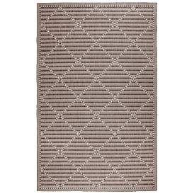 Image1 of Liora Manne Malibu Checker Diamond Indoor/Outdoor Rug Neutral 7'10"