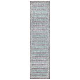 Image1 of Liora Manne Malibu Simple Border Indoor/Outdoor Rug Aqua 1'11" x 7