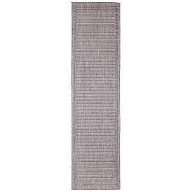 Image1 of Liora Manne Malibu Simple Border Indoor/Outdoor Rug Charcoal 1'11"