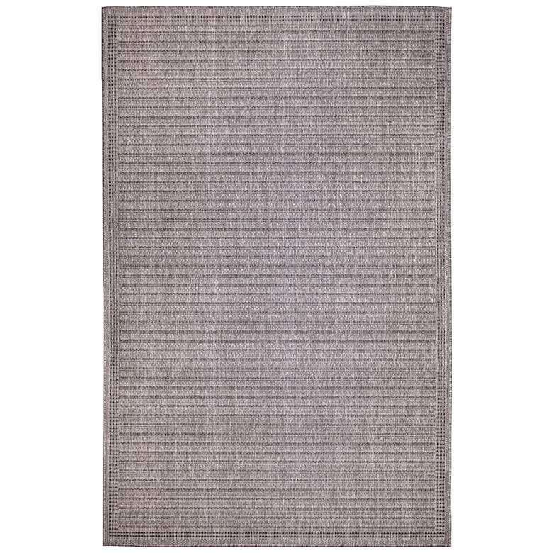 Image 1 Liora Manne Malibu Simple Border Indoor/Outdoor Rug Charcoal 4'10"