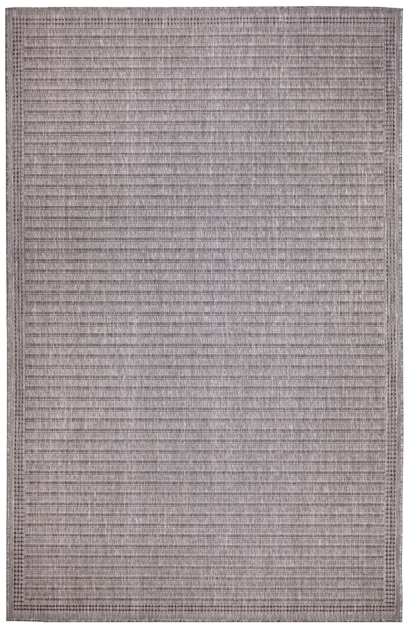 Liora Manne Malibu Simple Border Indoor/Outdoor Rug Charcoal 7'10"