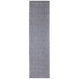 Image1 of Liora Manne Malibu Simple Border Indoor/Outdoor Rug Navy 1'11" x 7