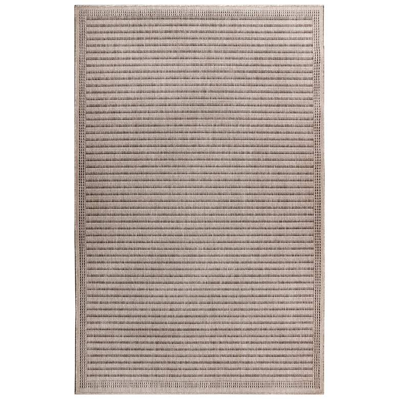 Image 1 Liora Manne Malibu Simple Border Indoor/Outdoor Rug Neutral 4'10"
