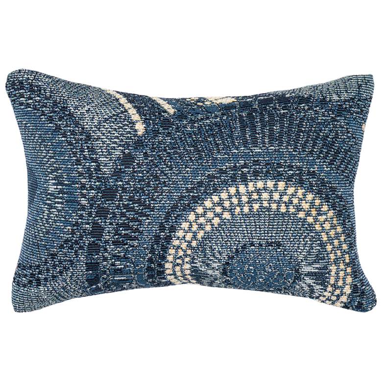 Image 1 Liora Manne Marina Circles Indoor/Outdoor Pillow Delft 12" x 18"
