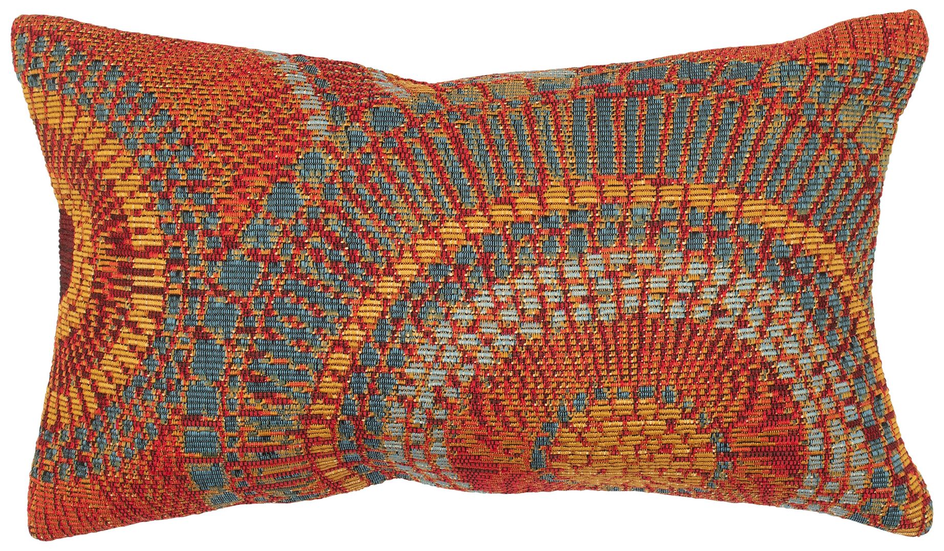 Image 2 Liora Manne Marina Circles Indoor/Outdoor Pillow Saffron 12"x18"