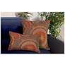 Thumbnail1 of Liora Manne Marina Circles Indoor/Outdoor Pillow Saffron 12"x18"