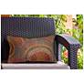 Thumbnail3 of Liora Manne Marina Circles Indoor/Outdoor Pillow Saffron 12"x18" more views