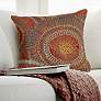 Thumbnail1 of Liora Manne Marina Circles Indoor/Outdoor Pillow Saffron 18"x18"