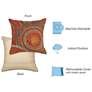 Thumbnail4 of Liora Manne Marina Circles Indoor/Outdoor Pillow Saffron 18"x18" more views